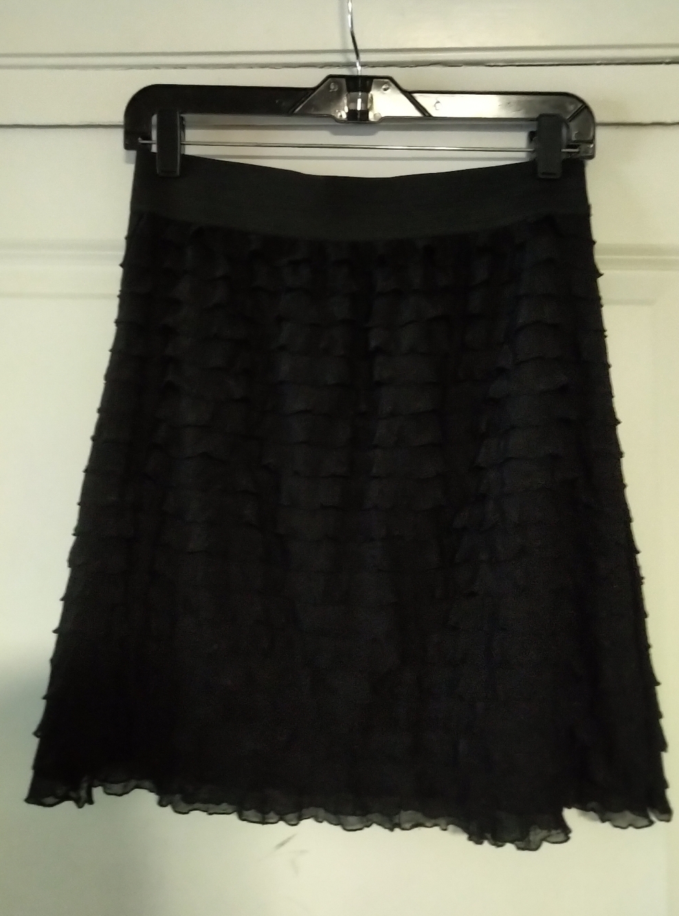 Xhilaration Black Layered Ruffle A-Line Skirt- Size M